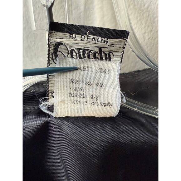 Vintage Black Velvet Blazer Witchy Glam Corporate Goth Jacket Party Top L - Picture 7 of 11